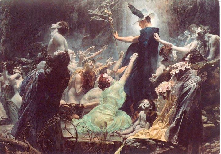 Hermes-Souls on the Banks of the Acheron-Hiremy-Hirschl-1898